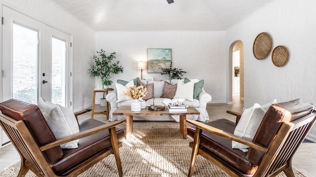 living room with a healthy amount of sunlight