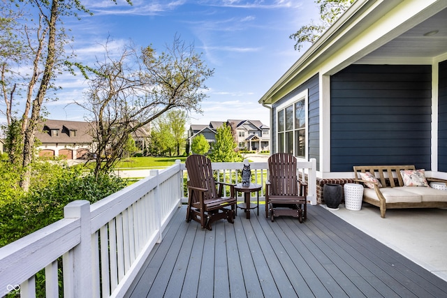20188 Hampton Park Dr, Westfield, IN 46074 - wooden terrace featuring a residential view