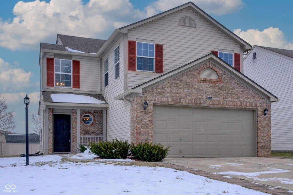 front facade featuring a garage