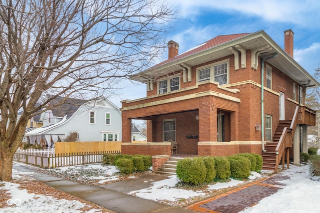 1023 Franklin St, Columbus, IN 47201 - view of front of house featuring a porch