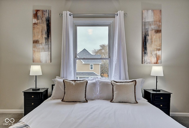 view of carpeted bedroom