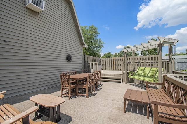 view of patio / terrace featuring a pergola