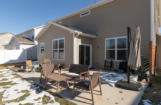 rear view of house with a patio area