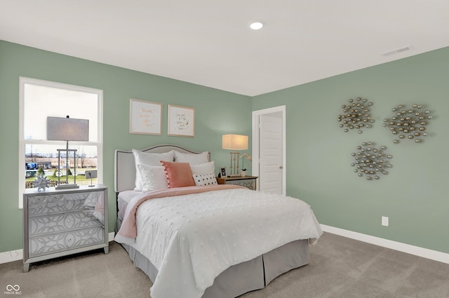 view of carpeted bedroom