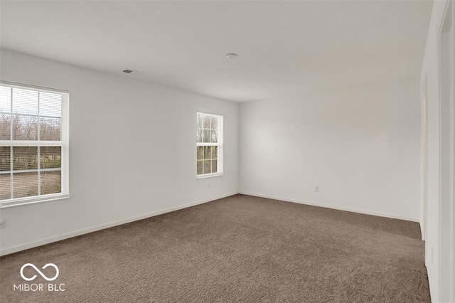 unfurnished room featuring carpet