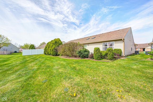 7259 Registry Dr, Indianapolis, IN 46217 - view of yard featuring fence and central AC unit