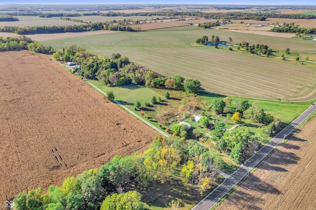 drone / aerial view with a rural view