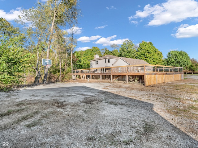 exterior space with a wooden deck