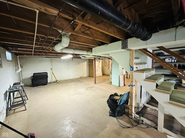 view of basement