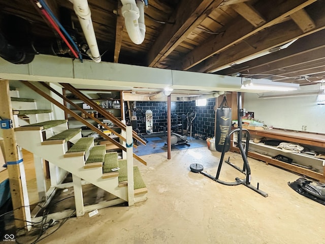 view of basement