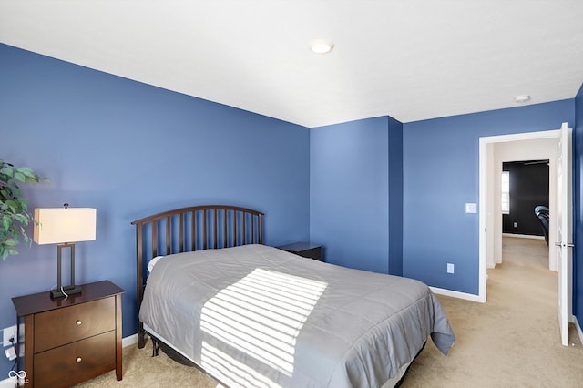 view of carpeted bedroom