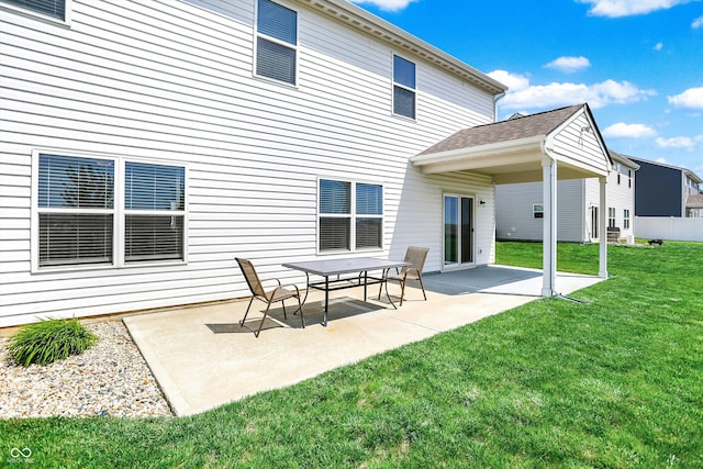 977 Capricorn Dr, Franklin, IN 46131 - back of property featuring a patio and a lawn