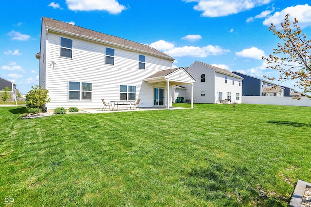 977 Capricorn Dr, Franklin, IN 46131 - back of house with a lawn and a patio area