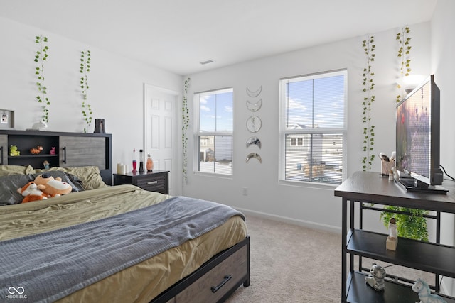 view of carpeted bedroom