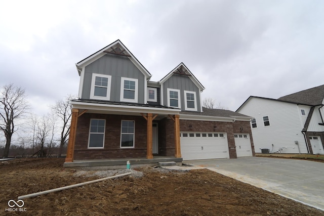 view of front of house featuring central AC and a porch