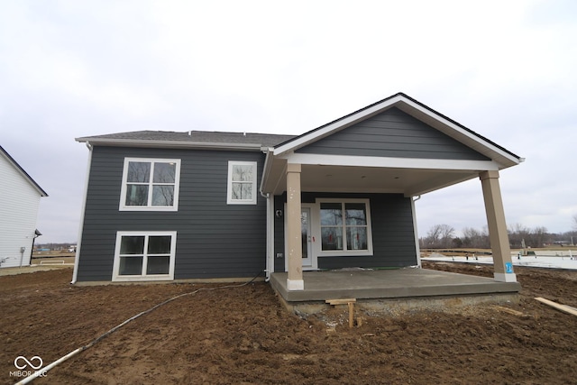 rear view of house with a patio area