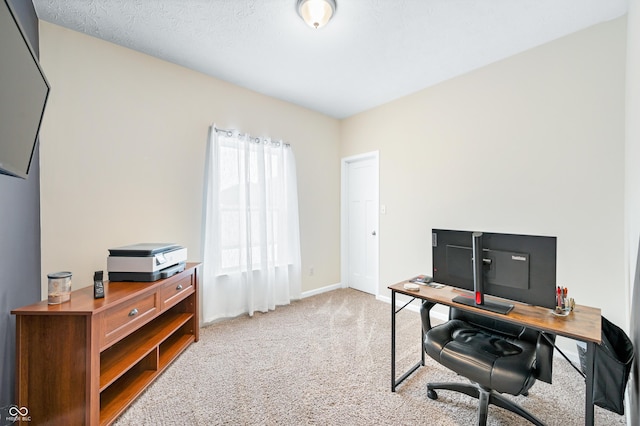 view of carpeted office