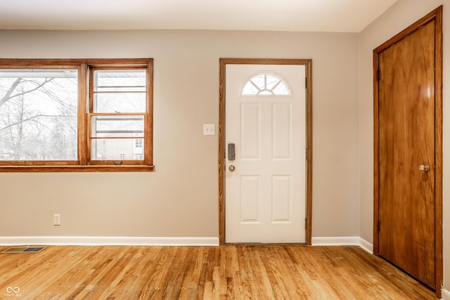 entryway featuring light hardwood / wood-style floors