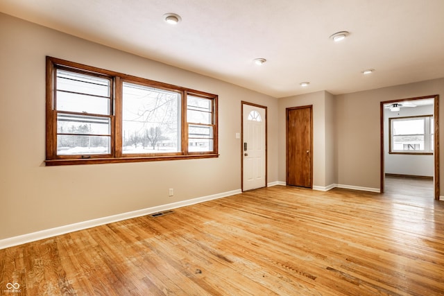 interior space with light wood-type flooring