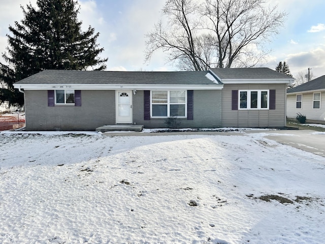 view of ranch-style home