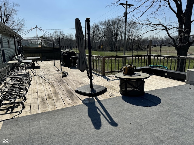 view of patio featuring a deck