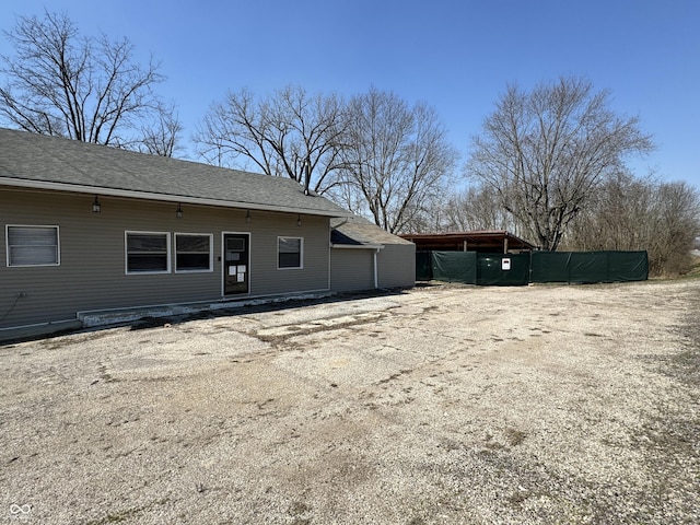 view of back of property