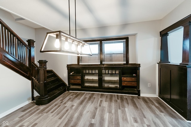 entryway with light wood-type flooring