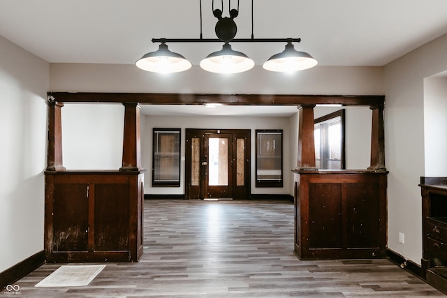 foyer featuring hardwood / wood-style floors