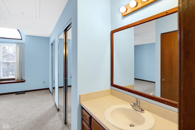 bathroom with vanity