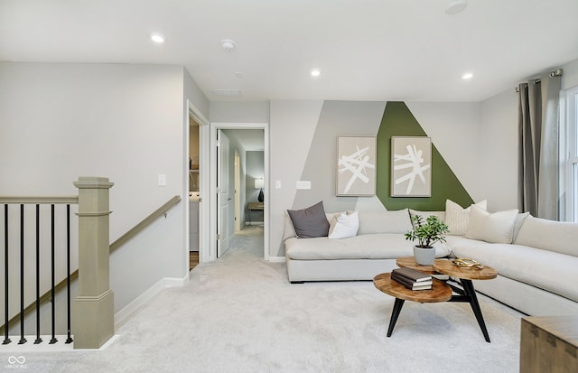 view of carpeted living room