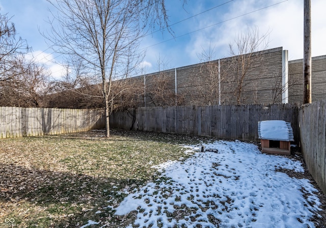 view of snowy yard