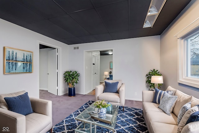 view of carpeted living room