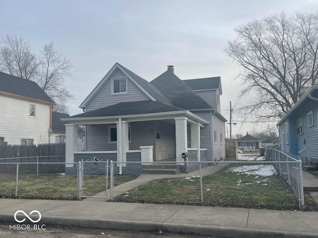 bungalow-style home with covered porch