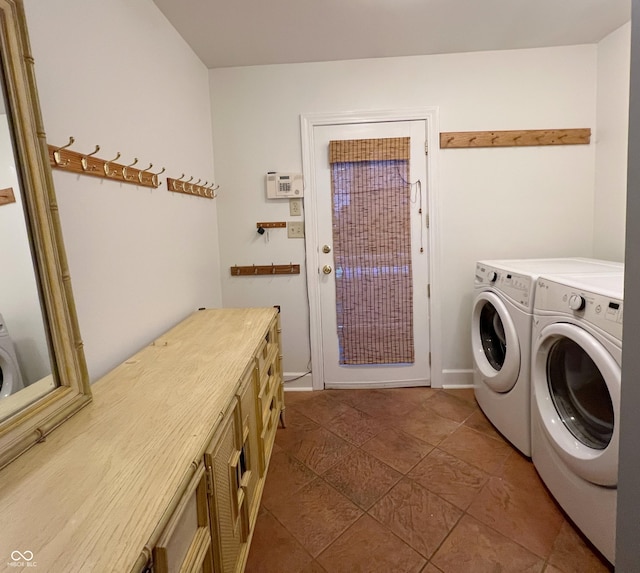 laundry area featuring washer and dryer