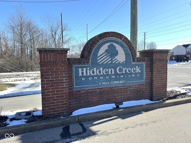 view of community sign