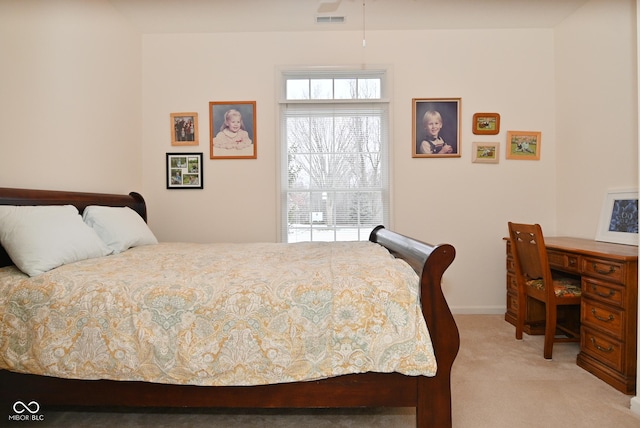 view of carpeted bedroom