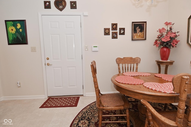 view of dining area