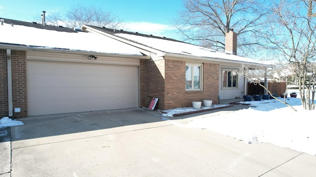 exterior space featuring a garage