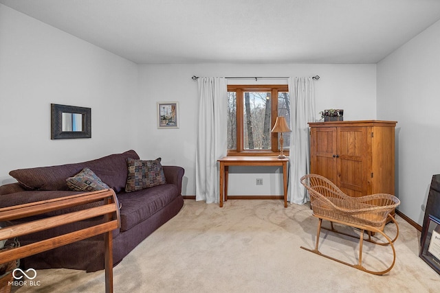 view of carpeted living room