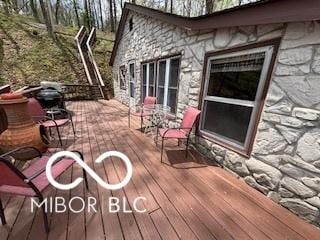 7018 Drum Dr, Nineveh, IN 46164 - view of wooden deck