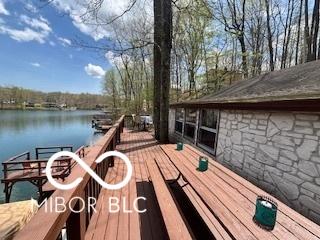 7018 Drum Dr, Nineveh, IN 46164 - dock featuring a water view