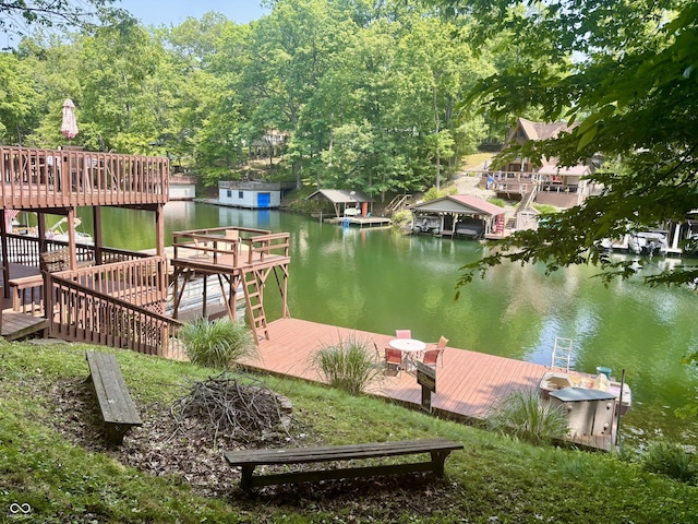 7018 Drum Dr, Nineveh, IN 46164 - dock featuring a water view