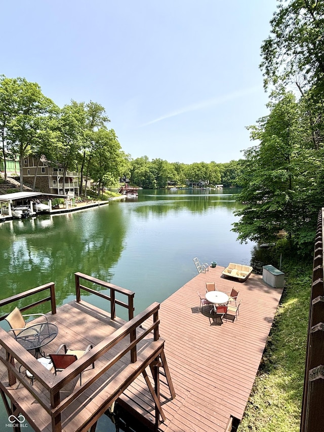 7018 Drum Dr, Nineveh, IN 46164 - dock area with a water view