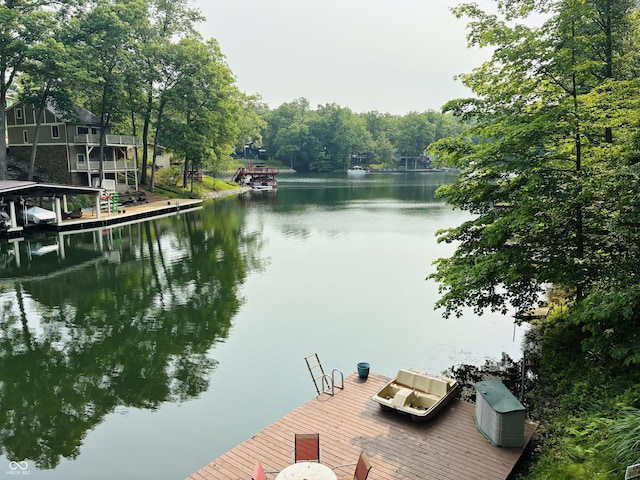 7018 Drum Dr, Nineveh, IN 46164 - dock featuring a water view