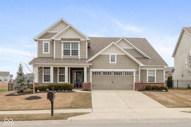 craftsman-style home featuring a garage