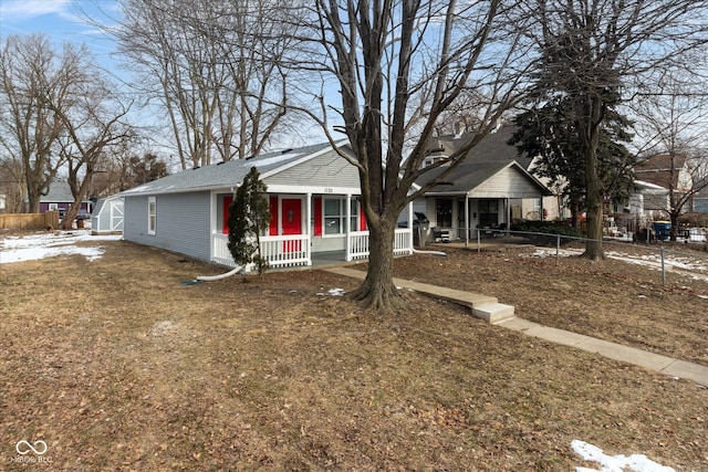 view of front of home with a porch