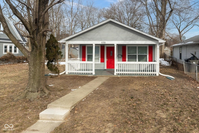 bungalow-style home with a porch