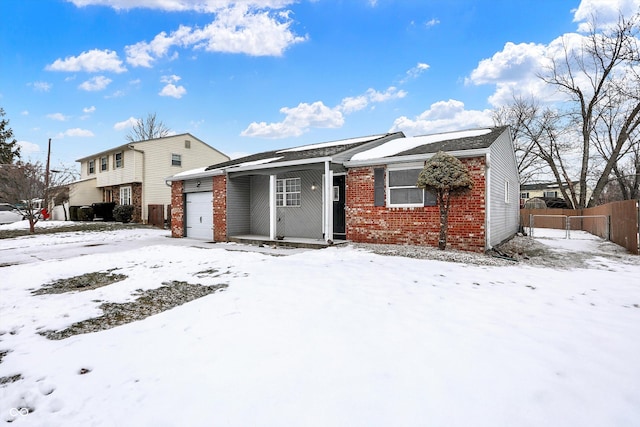 view of front of house featuring a garage