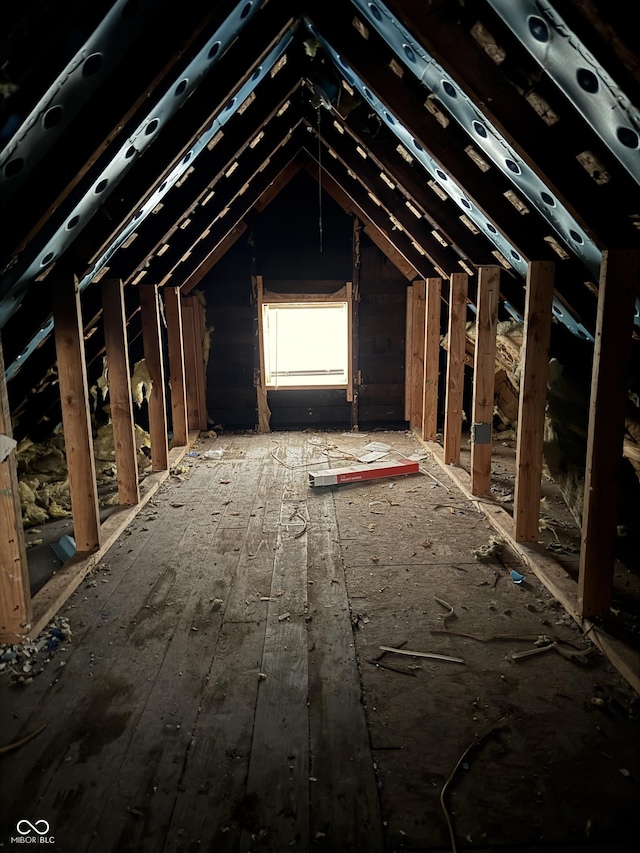 view of attic