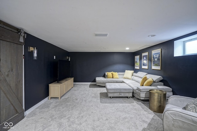 view of carpeted living room